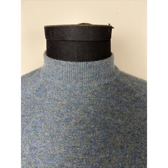 James Pringle Pure New Wool Pullover Sweater Mock Neck Small Womens Blue - Picture 2 of 7